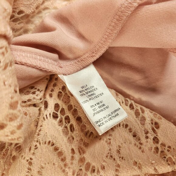 bebop Pink scalloped Lace dress M Fit Flare barbiecore princess fairy Y2K - Picture 3 of 9